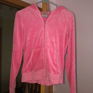 Juicy Couture velour zip up sweatshirt in pink